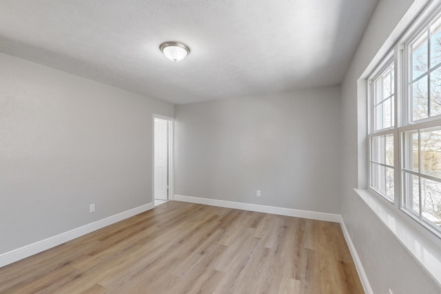 empty room featuring plenty of natural light and light wood-type flooring