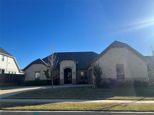 view of front of property with a front yard