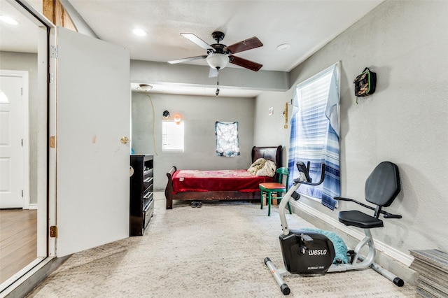 bedroom with ceiling fan