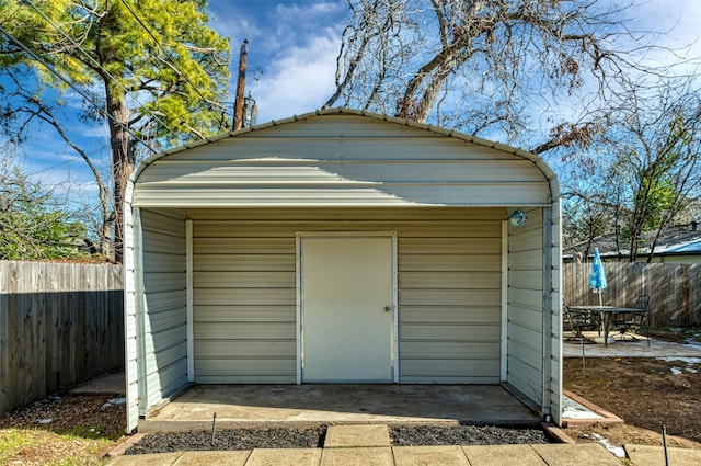 view of outdoor structure