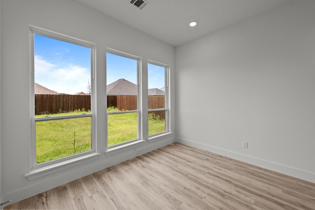 217 Rosemary Dr, Azle, TX 76020 - unfurnished room with baseboards, light wood finished floors, and recessed lighting
