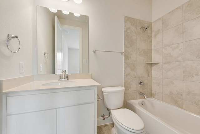 1224 Calebria Way, Fate, TX 75087 - bathroom with toilet, vanity, and bathing tub / shower combination