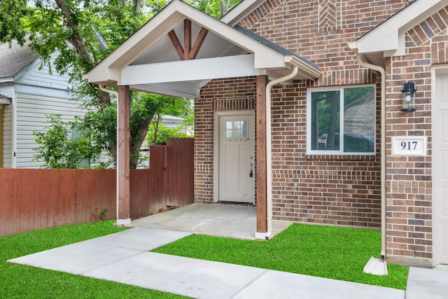 view of entrance to property