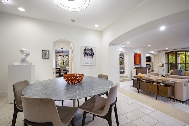 view of dining area