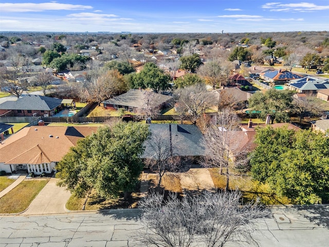 bird's eye view featuring a residential view