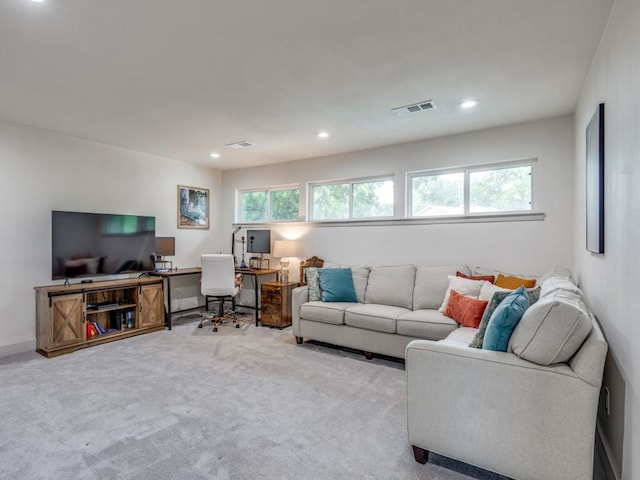 view of carpeted living room