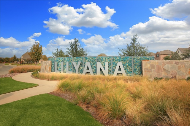 view of community sign