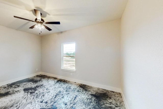 spare room featuring ceiling fan