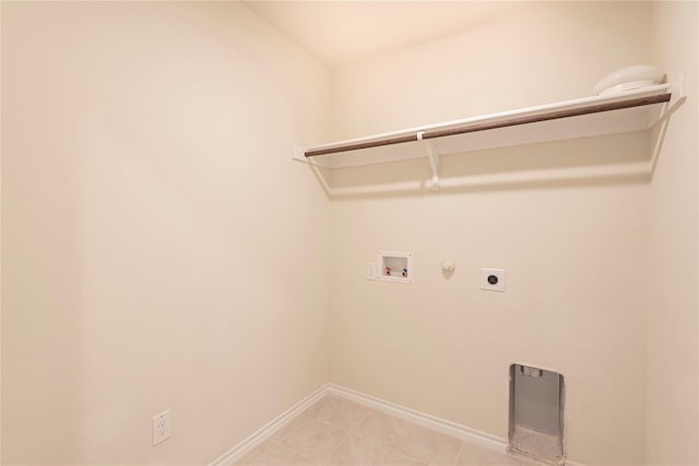 laundry room featuring electric dryer hookup, gas dryer hookup, and hookup for a washing machine