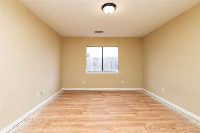 empty room featuring light hardwood / wood-style flooring