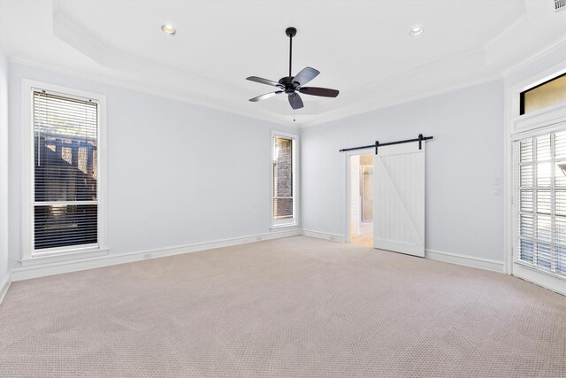 bathroom with crown molding, tile patterned flooring, walk in shower, and vanity