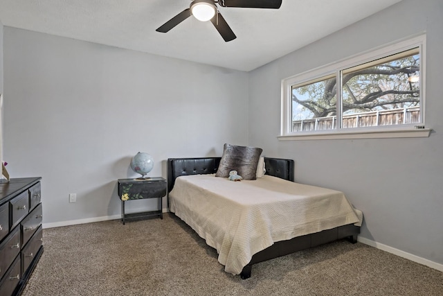 bedroom with ceiling fan