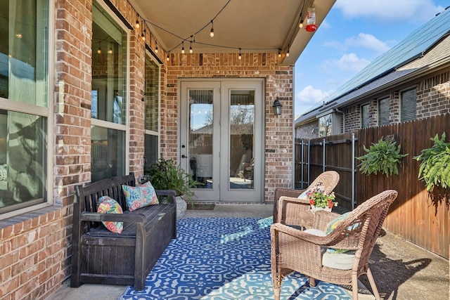 view of patio / terrace with french doors