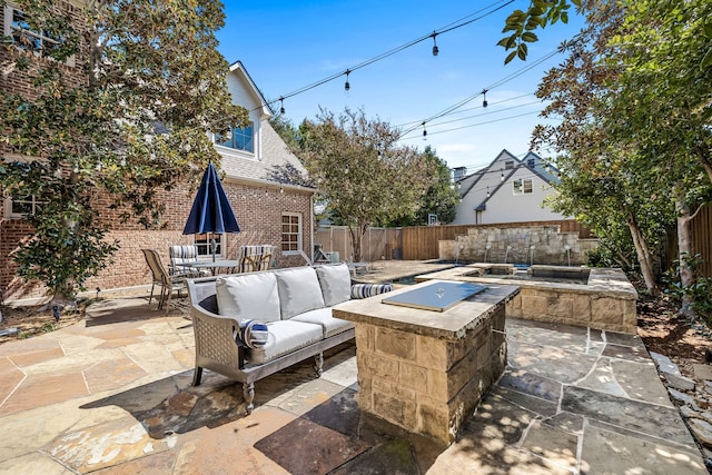 view of patio / terrace featuring an outdoor hangout area