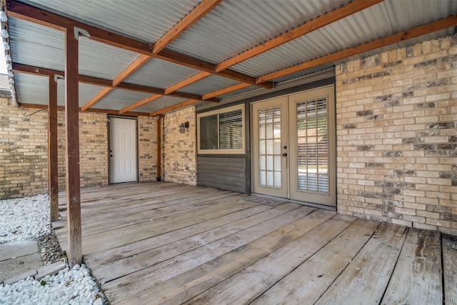 deck with french doors