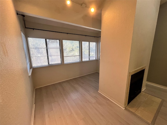 empty room featuring light hardwood / wood-style floors