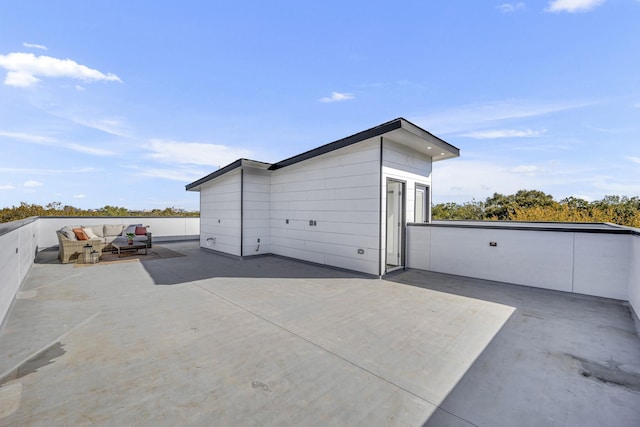 view of patio / terrace featuring an outdoor living space