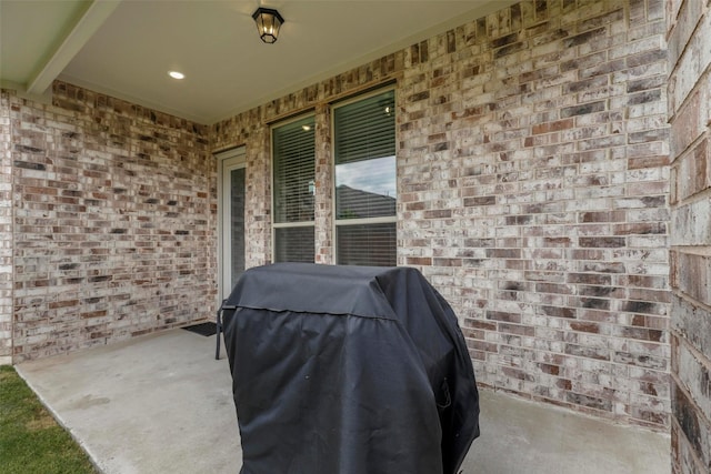 view of patio / terrace with a grill