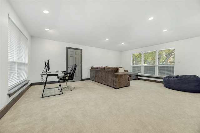 view of carpeted living room