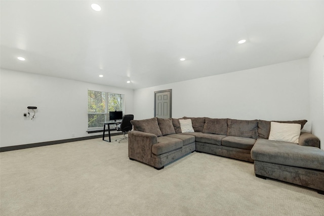 view of carpeted living room