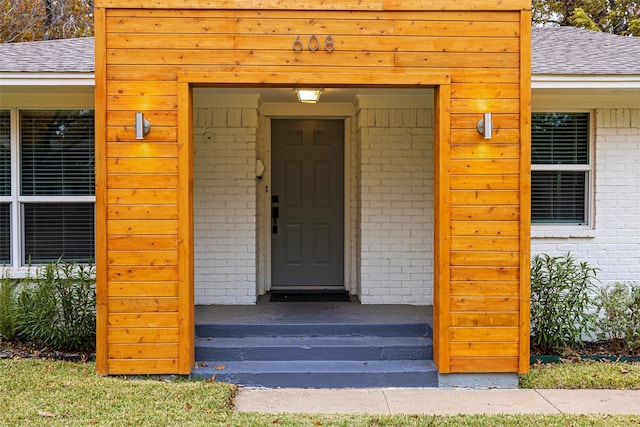 view of doorway to property