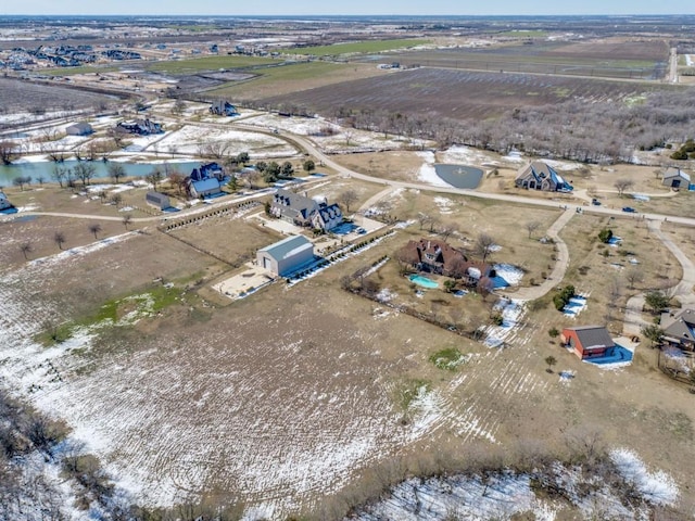 bird's eye view featuring a rural view