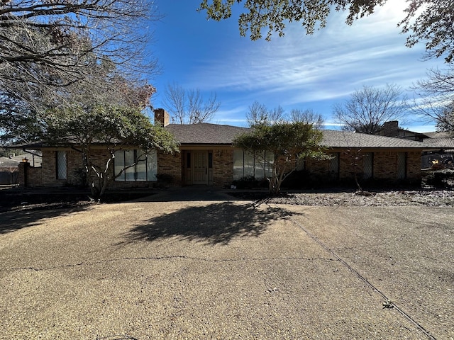 view of single story home