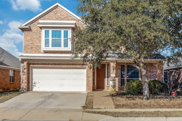 front facade featuring a garage