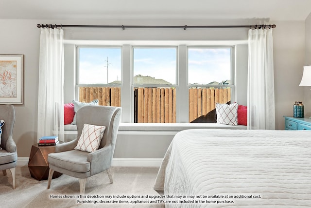 view of carpeted bedroom