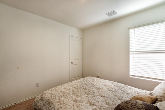 bedroom with carpet flooring and multiple windows