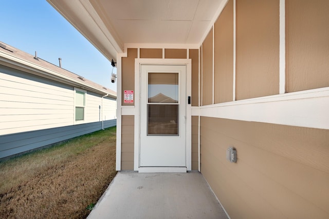 view of doorway to property