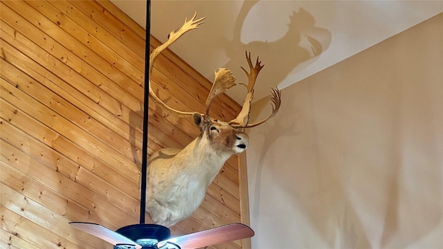 room details with wood walls