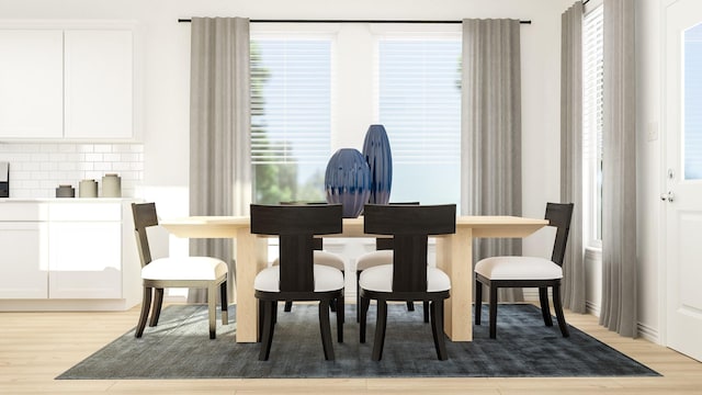 dining area featuring light hardwood / wood-style flooring