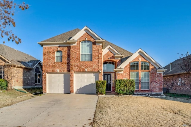 view of property with a garage