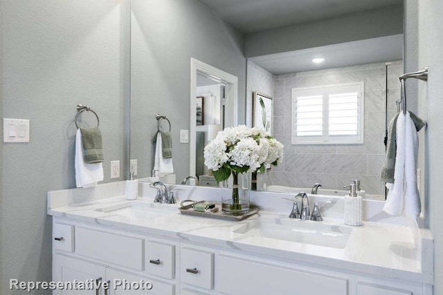 bathroom with vanity