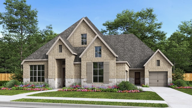4209 Olmsted Dr, Rockwall, TX 75032 - view of front facade featuring a garage and a front yard