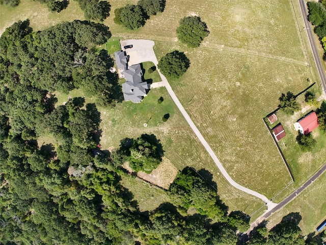 drone / aerial view featuring a rural view