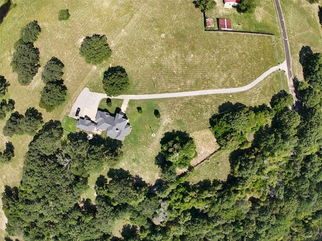 drone / aerial view featuring a rural view