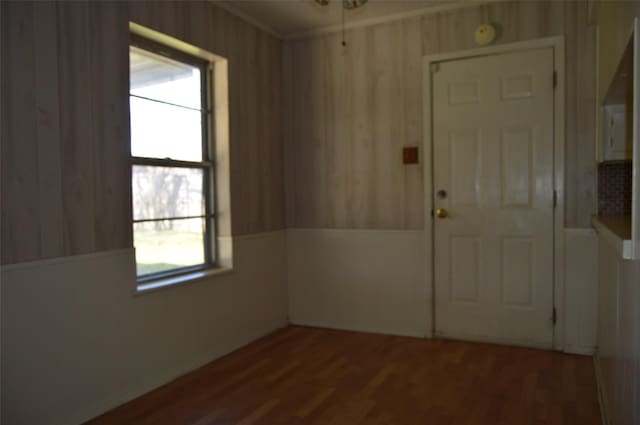 empty room featuring hardwood / wood-style flooring