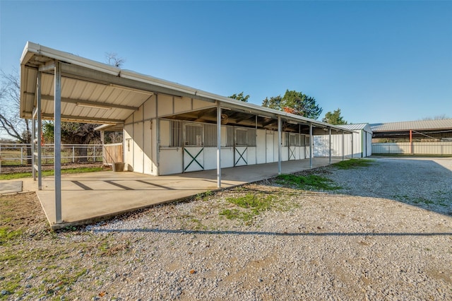 view of horse barn