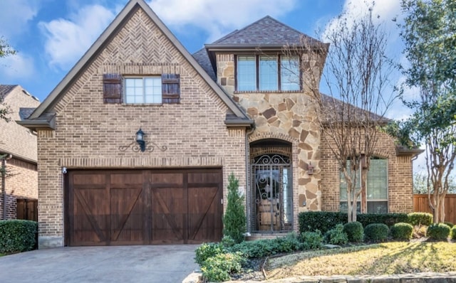 view of front property featuring a garage