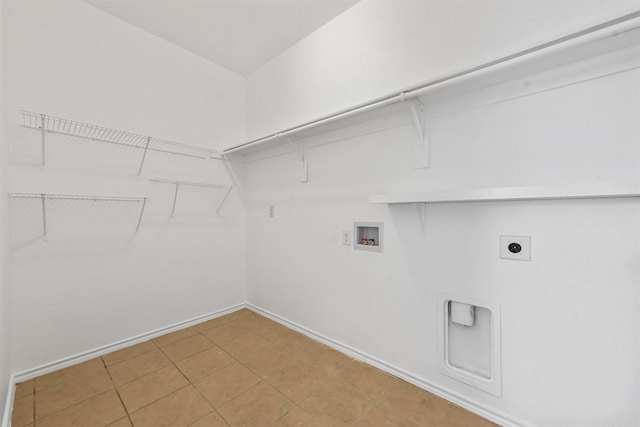 laundry room with washer hookup and hookup for an electric dryer