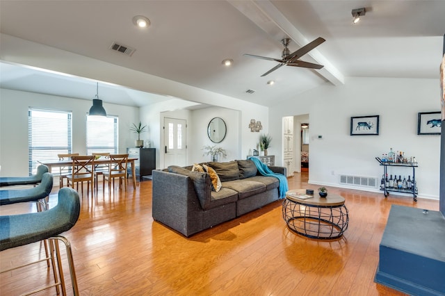 2504 Kingsridge Dr, Dallas, TX 75287 - living area featuring a ceiling fan, light wood-style floors, and recessed lighting