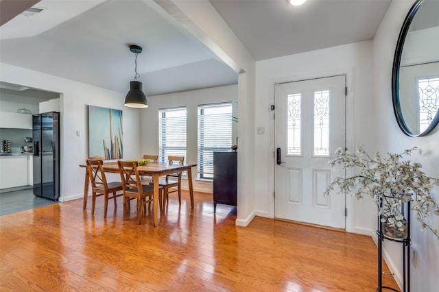 entrance foyer featuring light wood-type flooring