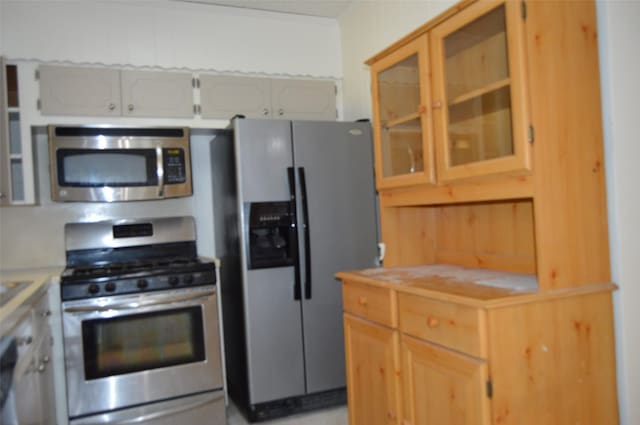 kitchen with appliances with stainless steel finishes