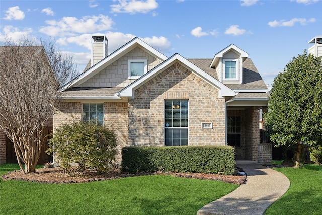 view of front of property with a front yard