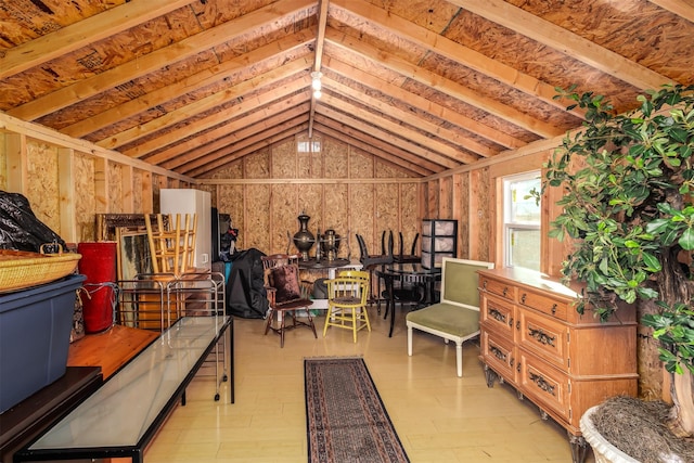 view of unfinished attic