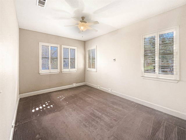 empty room with ceiling fan