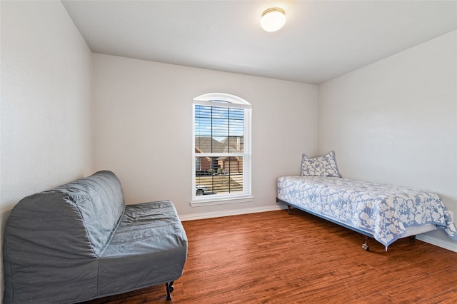 bedroom featuring hardwood / wood-style floors