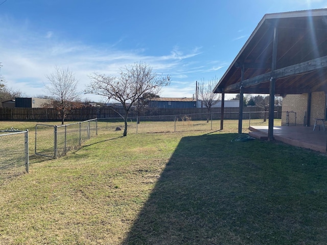 view of yard with a patio